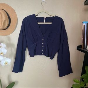 Free People blue shirt